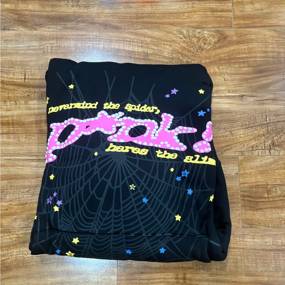 Sp5der P*NK V2 Hoodie Large